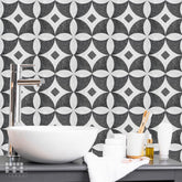 Black and White Self Adhesive Bathroom Tiles